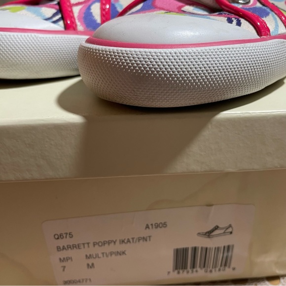 Coach Barrett Poppy Ikat Print Multi Pink Sneakers Size 7 - Picture 6 of 7